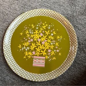 Floral Mid-century Decorative Tray